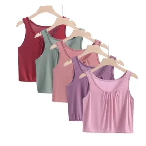 XL to 8XL Modal Crop Tops High Waist Slim Fit Tank Top Plus size Camisole solid color Tube-Tops Women's Bottoming Strapless Tee